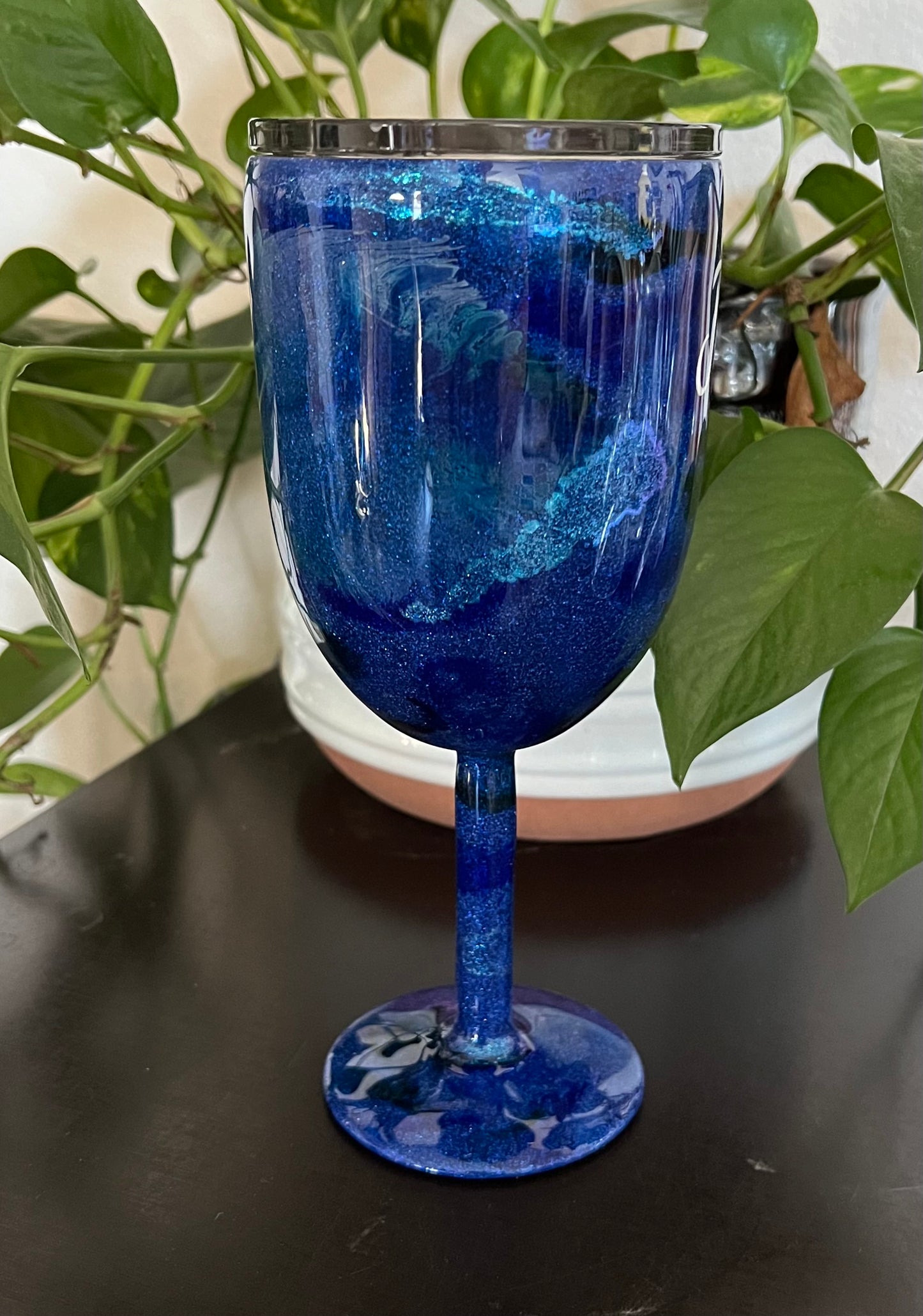 Stemmed Wine Tumbler-Personalized Wine Cup- Custom Tumbler with Name- Insulated Wine Glass-Gift for Wine Lovers- Gift for Bridesmaids