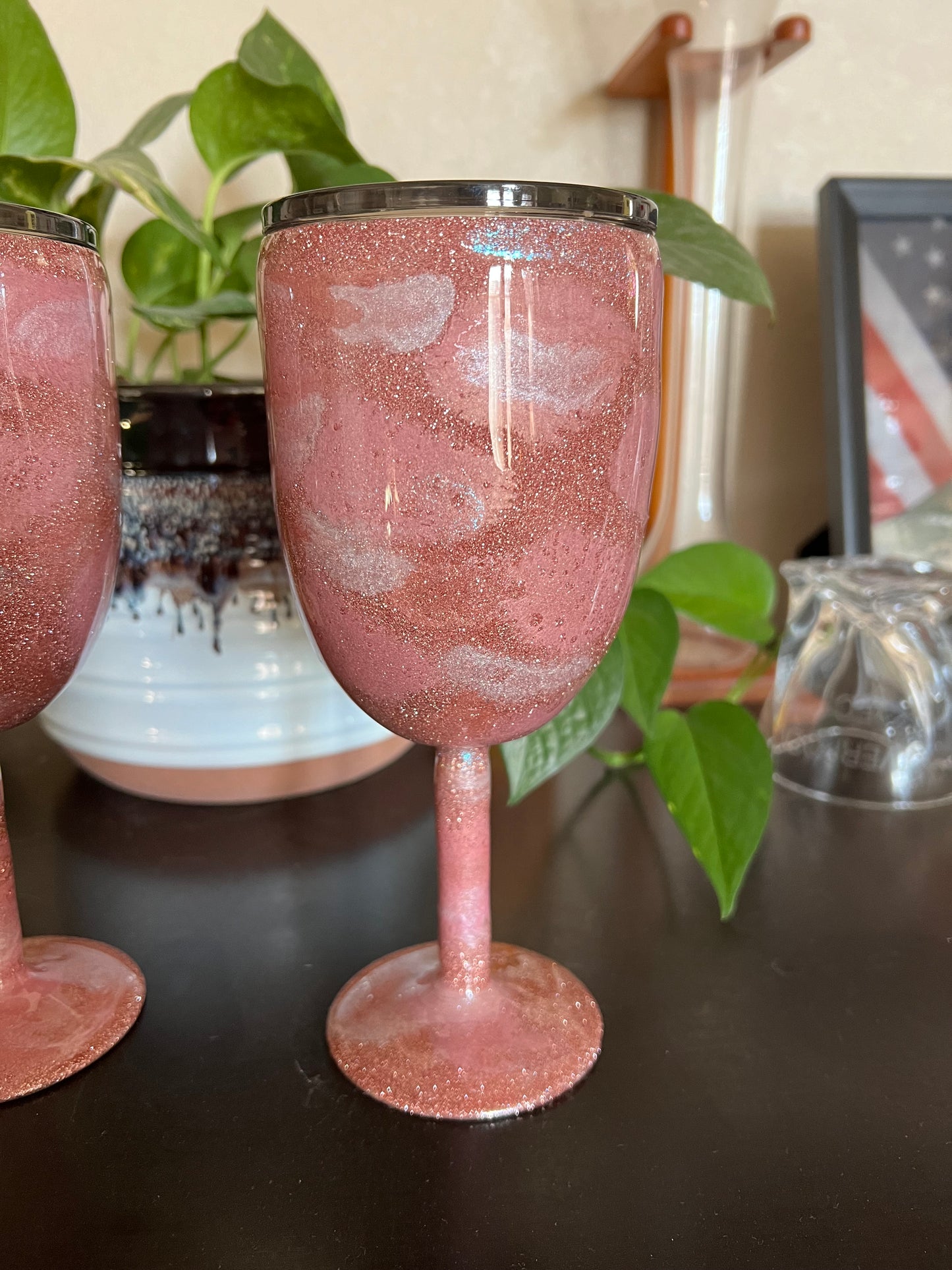 Stemmed Wine Tumbler-Personalized Wine Cup- Custom Tumbler with Name- Insulated Wine Glass-Gift for Wine Lovers- Gift for Bridesmaids