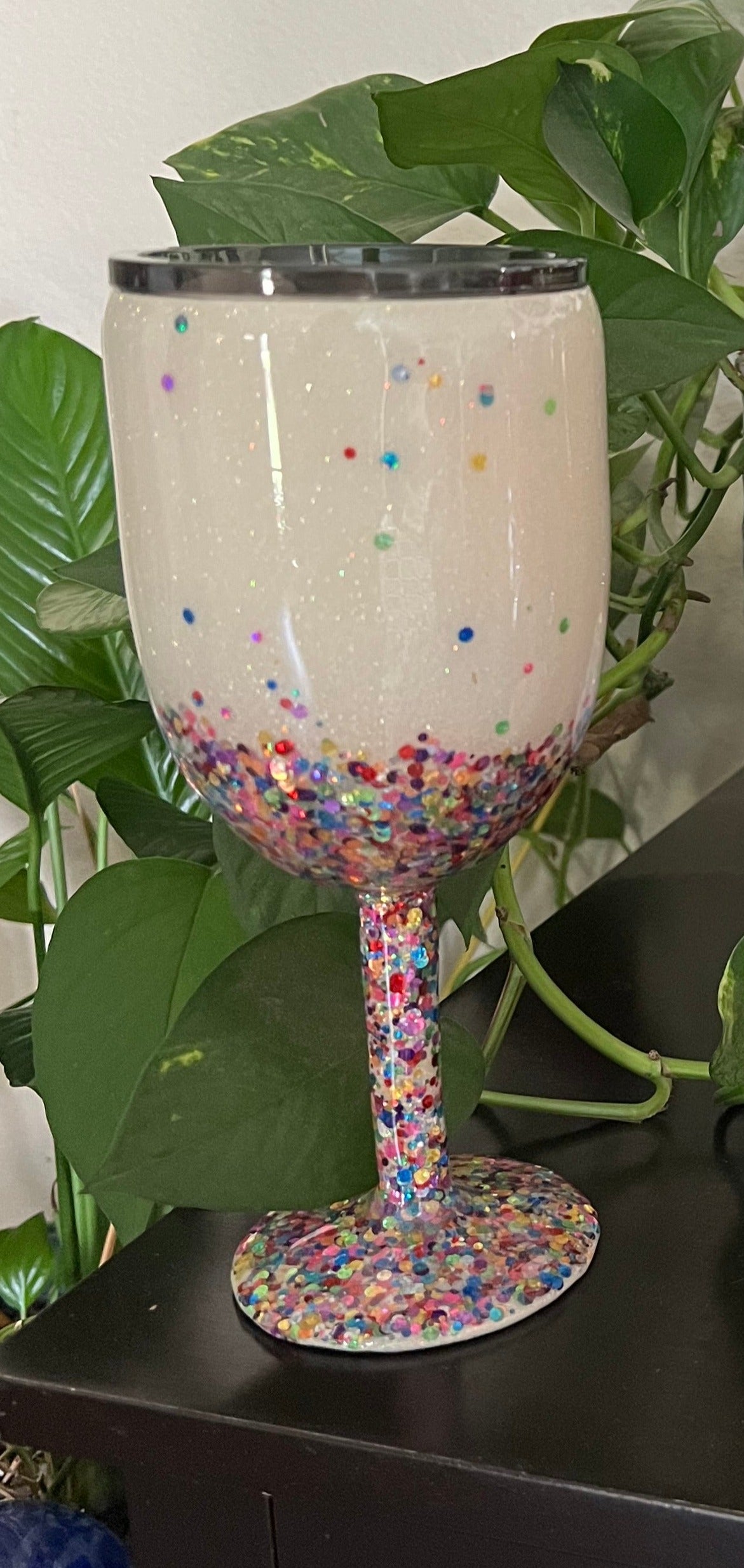 Stemmed Wine Tumbler-Personalized Wine Cup- Custom Tumbler with Name- Insulated Wine Glass-Gift for Wine Lovers- Gift for Bridesmaids