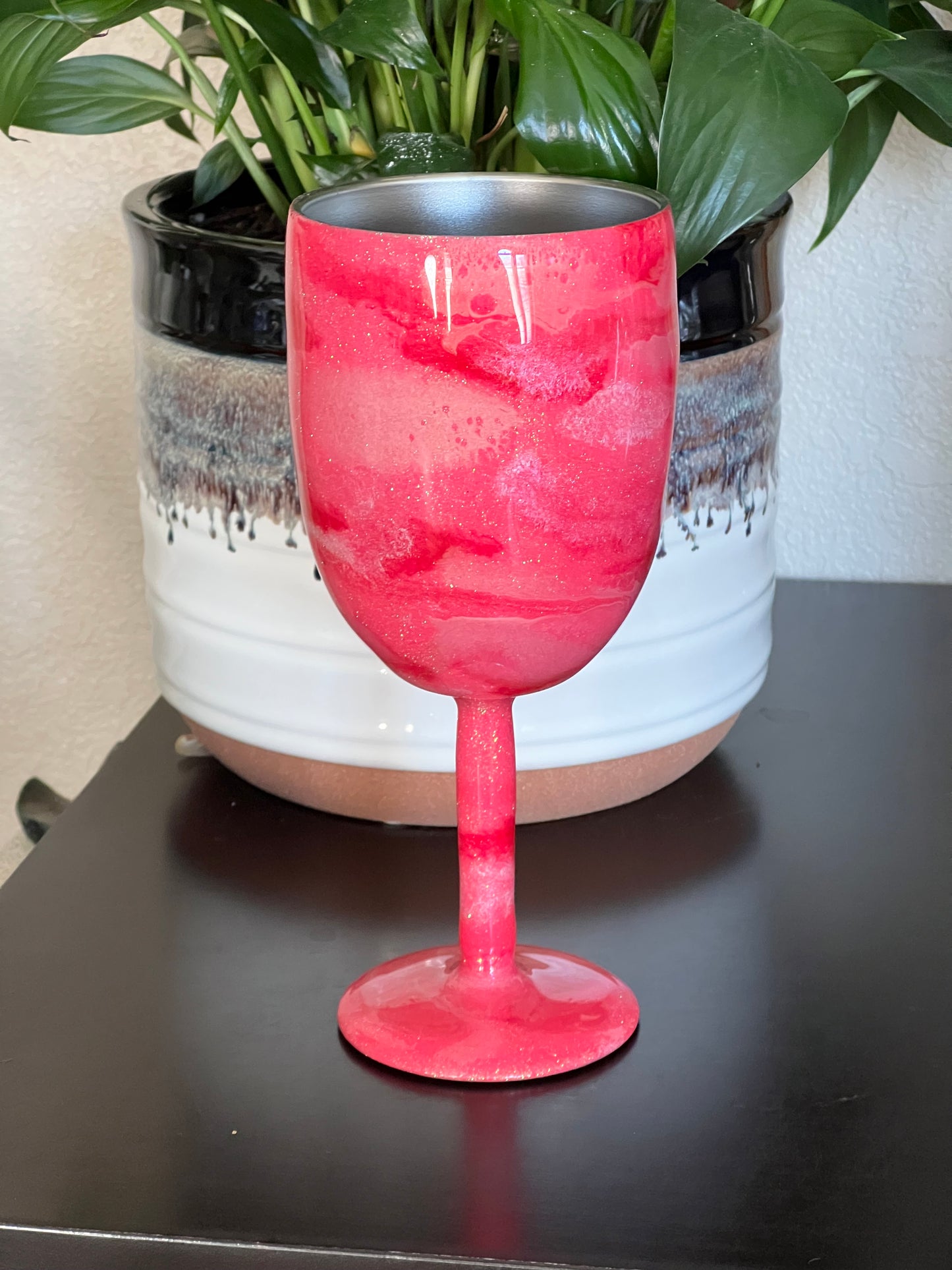 Stemmed Wine Tumbler-Personalized Wine Cup- Custom Tumbler with Name- Insulated Wine Glass-Gift for Wine Lovers- Gift for Bridesmaids