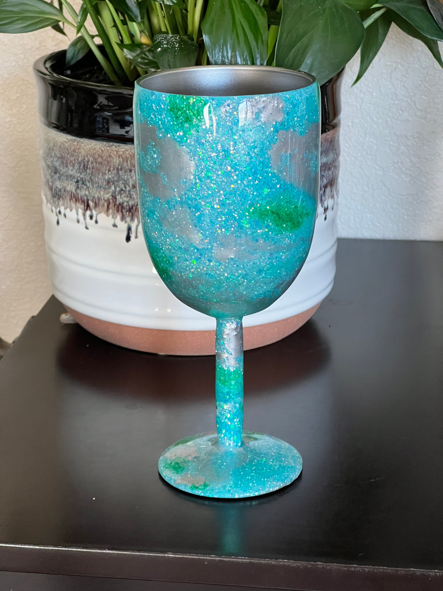 Stemmed Wine Tumbler-Personalized Wine Cup- Custom Tumbler with Name- Insulated Wine Glass-Gift for Wine Lovers- Gift for Bridesmaids