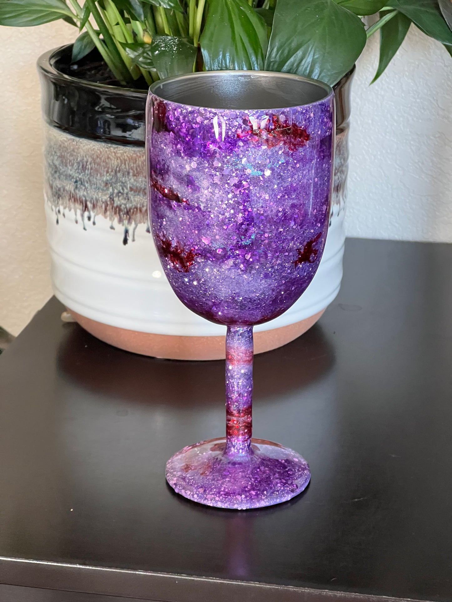 Stemmed Wine Tumbler-Personalized Wine Cup- Custom Tumbler with Name- Insulated Wine Glass-Gift for Wine Lovers- Gift for Bridesmaids