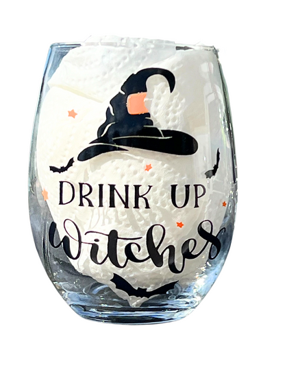 Halloween wine glasses, Funny quote wine glasses, Custom Halloween glasses